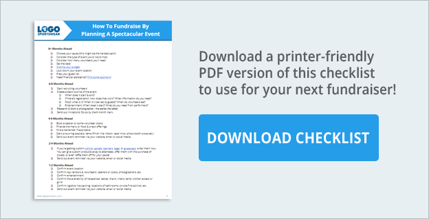 Downloadable Fundraising Checklist Free Downloadable Fundraiser Checklist from Logo Sportswear